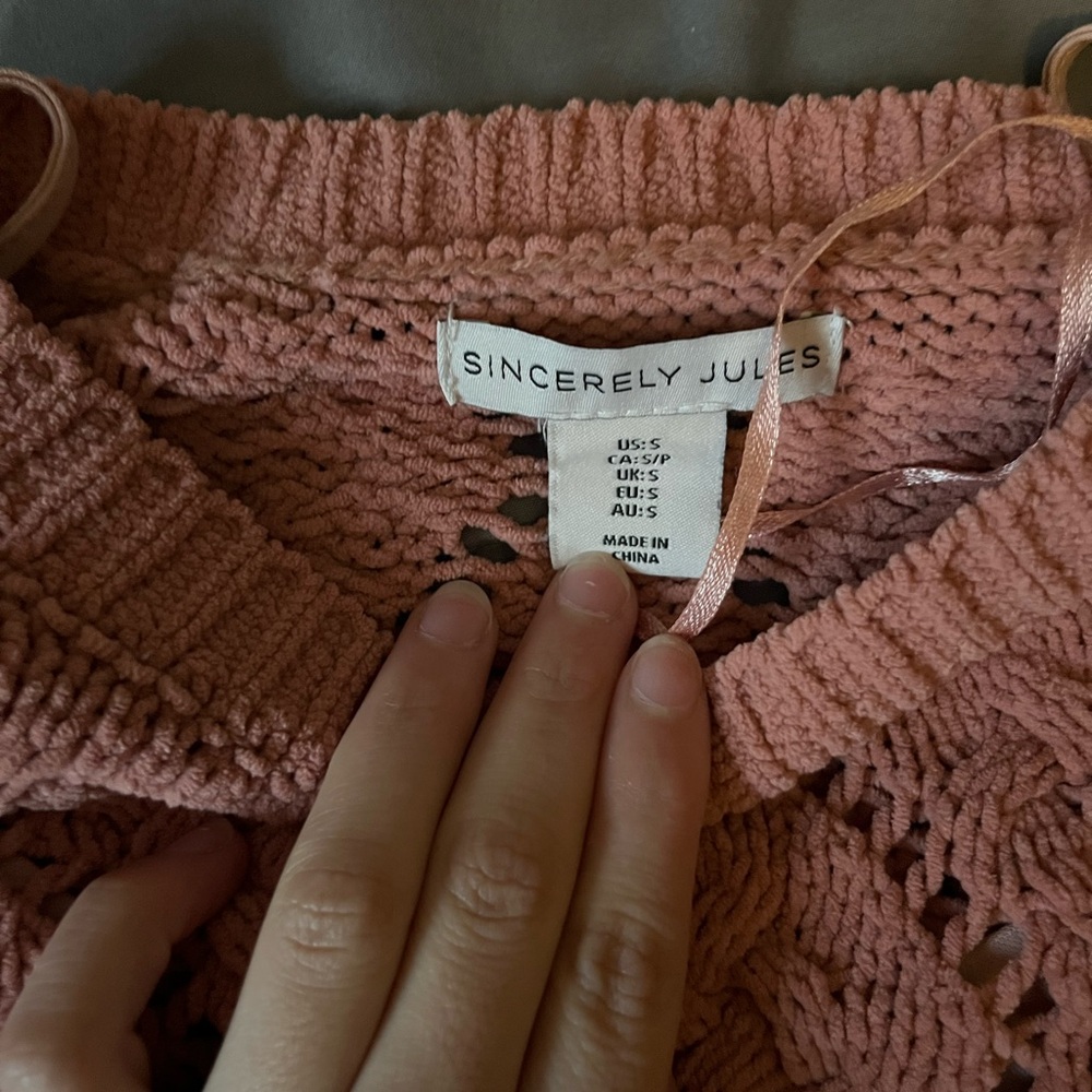 Sincerely Jules Dusty Rose knitted sweater